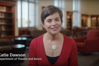 Department of Theatre and Dance faculty member Katie Dawson discusses research, sitting in a library