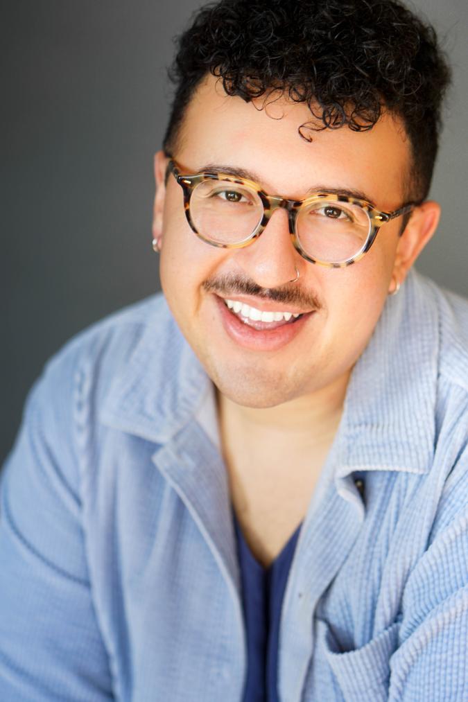 Headshot for Mateo Hernandez, a queer, Latinx theatre maker and Point Foundation BIPOC Scholar