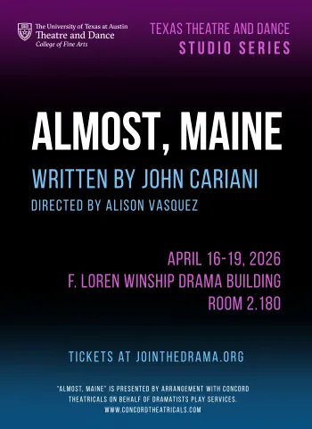 Graphic for the studio series production of ALMOST, MAINE