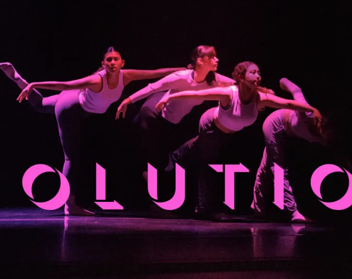 Black and Hot pink Poster for Evolution dance performance