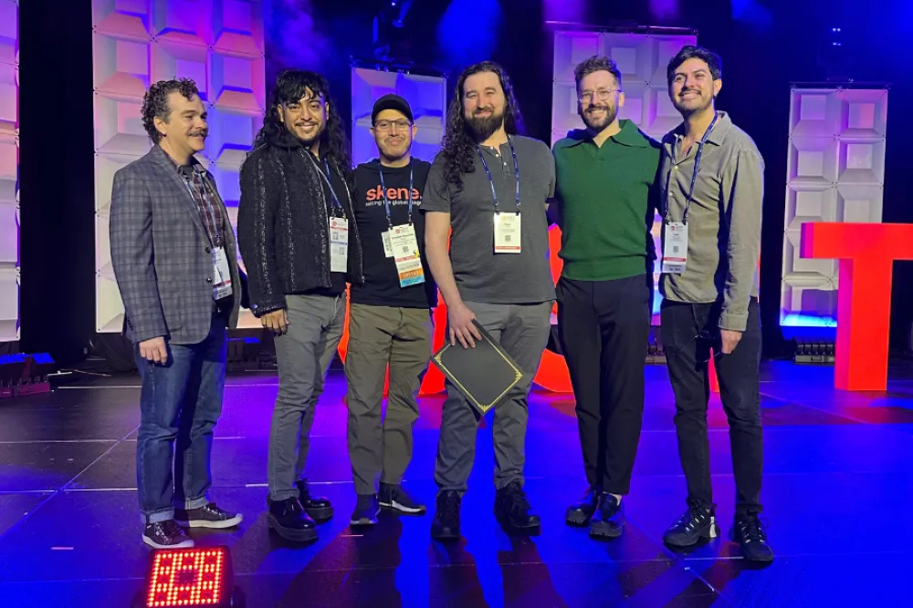Photo of UT faculty, staff and students at the USITT awards ceremony