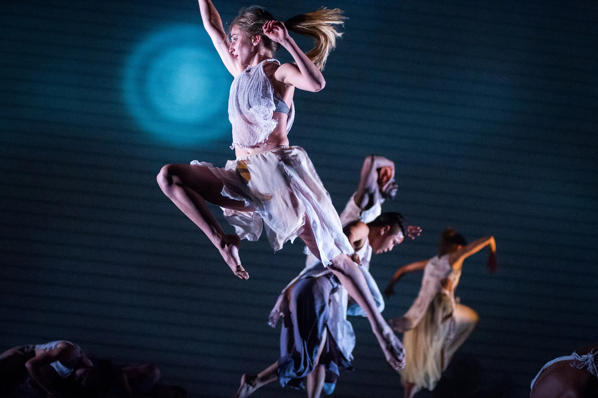 woman leaping