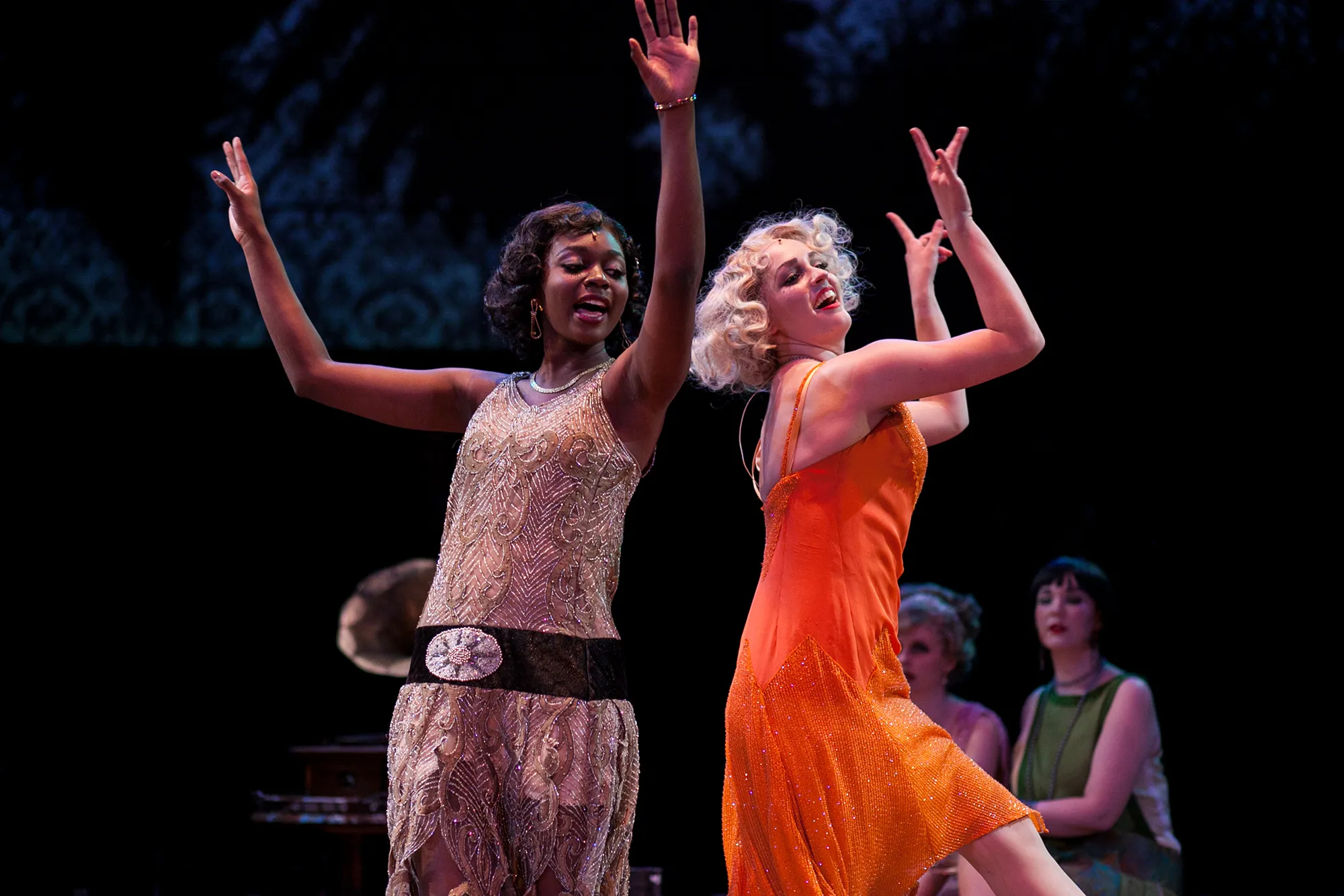 two women dancing