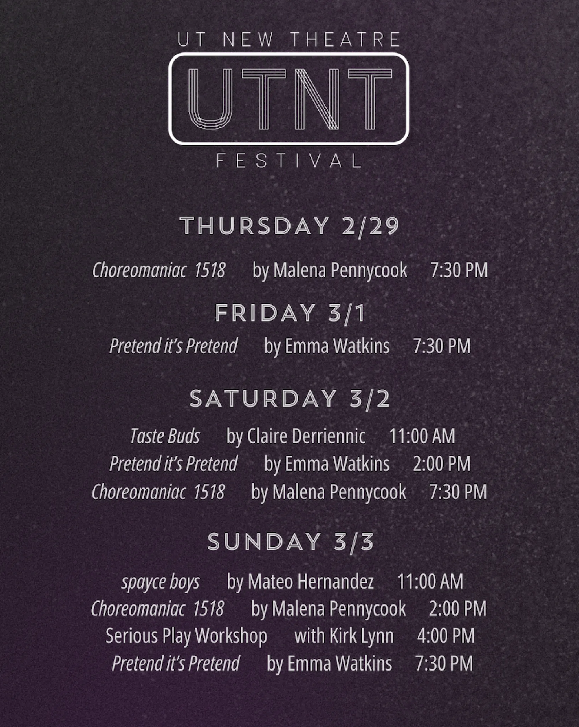 schedule UTNT 2024