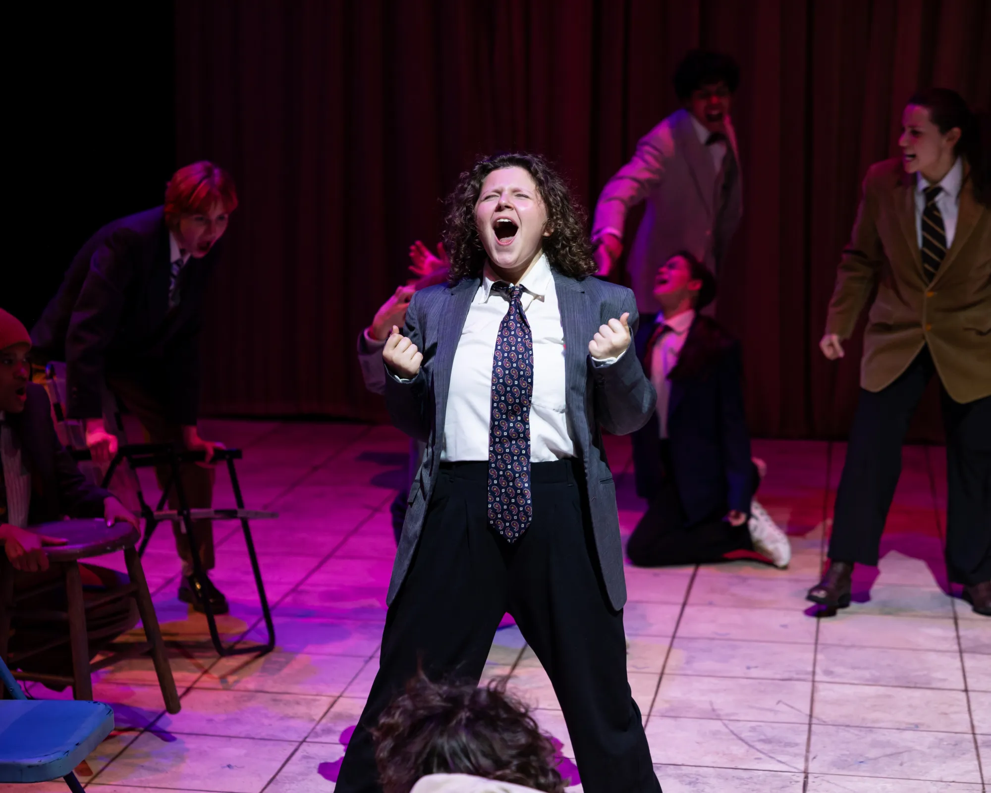 A senator stands and yells