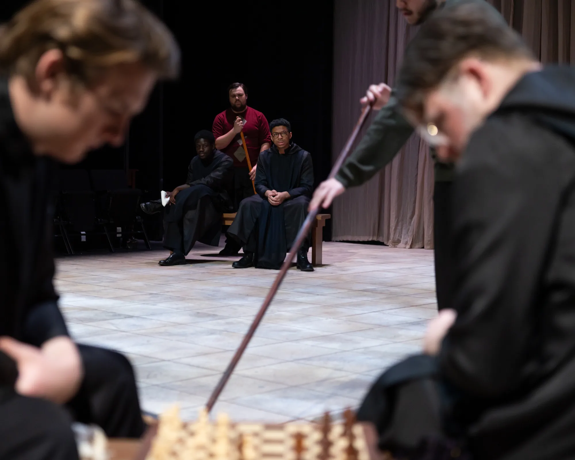 Monks play chess and sweep