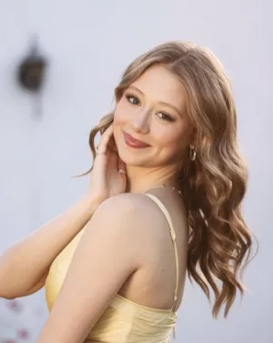 Woman in a yellow dress