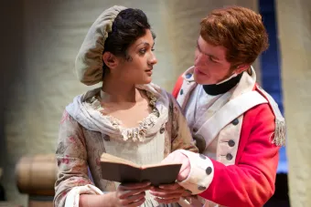 Man and woman looking at each other