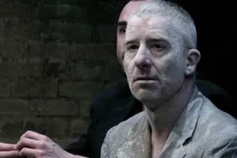 Man with dust on his face