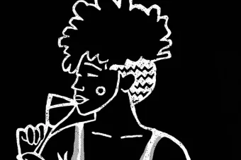 single black female poster square