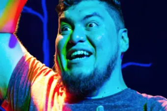 Jesus Valles performing UNDOCUMENTS at Teatro Vivo