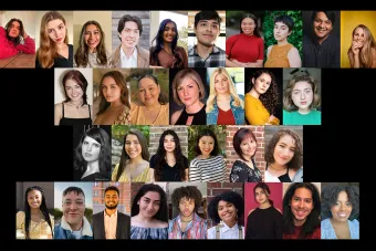 32 actor headshots organized in four rows