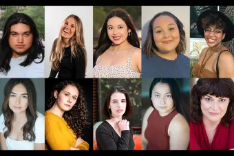 Headshots for the ten actors performing in IN SISTERS WE TRUST