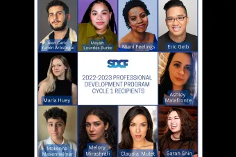 10 headshots for the artists selected for the Stage Directors and Choreographers Foundation Professional Development opportunities