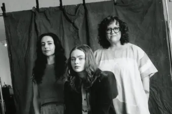 Kimberly Belflower with the director Danya Taymor and Sadie Sink