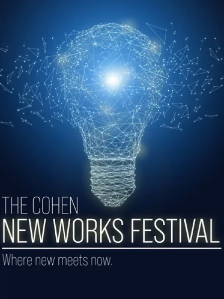 blue lightbulb new works festival 
