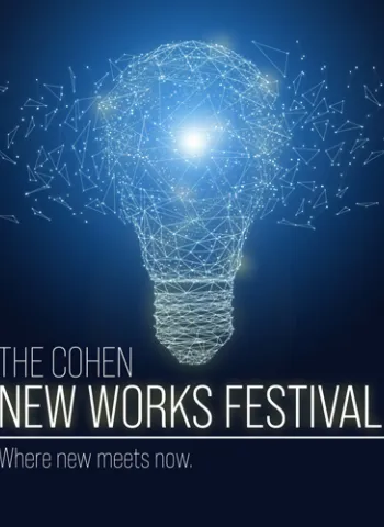 blue lightbulb new works festival 
