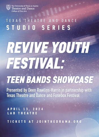 A colorful graphic for the Studio Series production of REVIVE YOUTH FESTIVAL: TEEN BANDS SHOWCASE