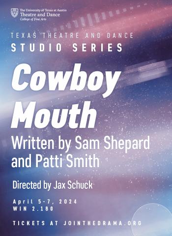 A graphic for the studio series production of COWBOY MOUTH