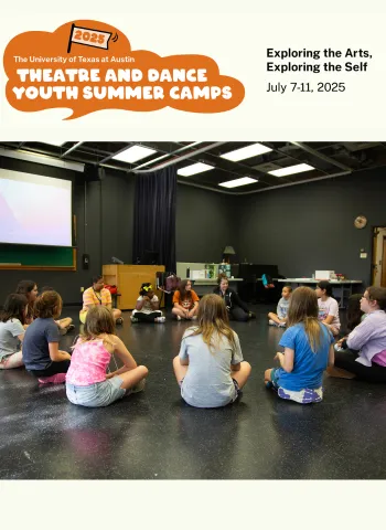 poster for theatre and dance youth summer camp exploring the arts, exploring the self