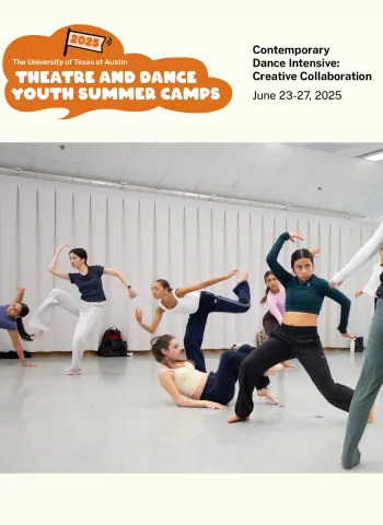poster for Theatre and dance youth summer camp dance intensive