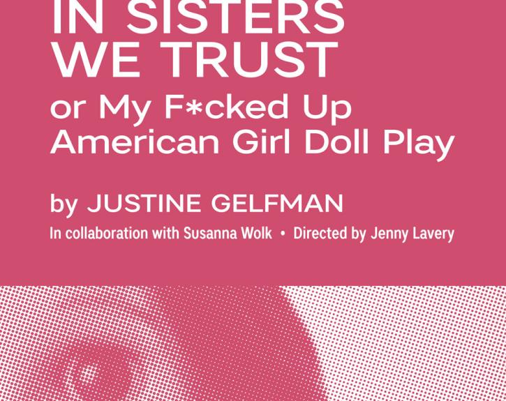 Pink sisters graphic with American Girl Doll