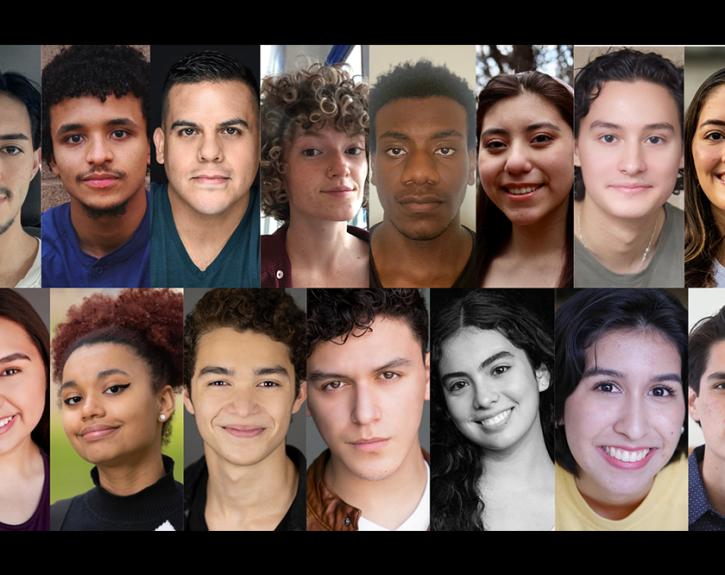 Headshots for the 15 actors performing in Romeo y Juliet