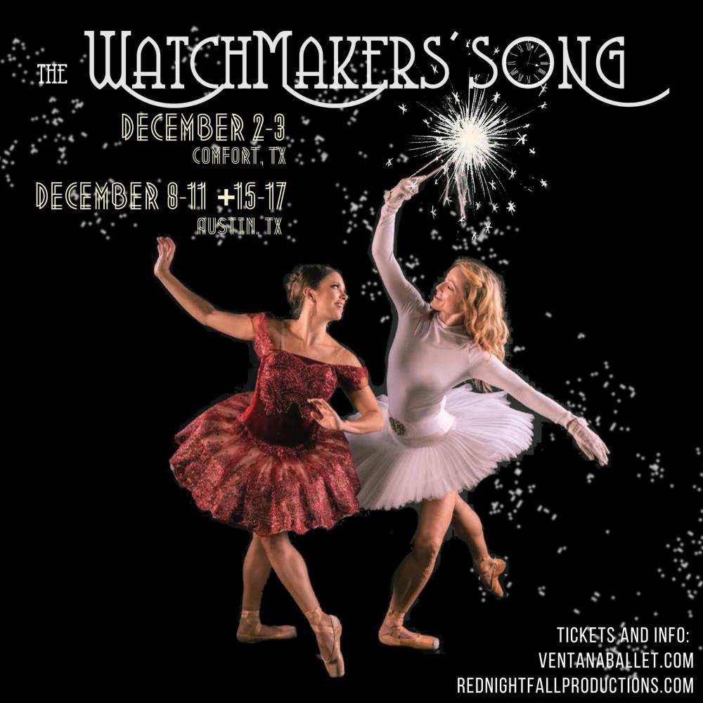 two ballet dancers pose next to each other, under the title THE WATCHMAKER'S SONG