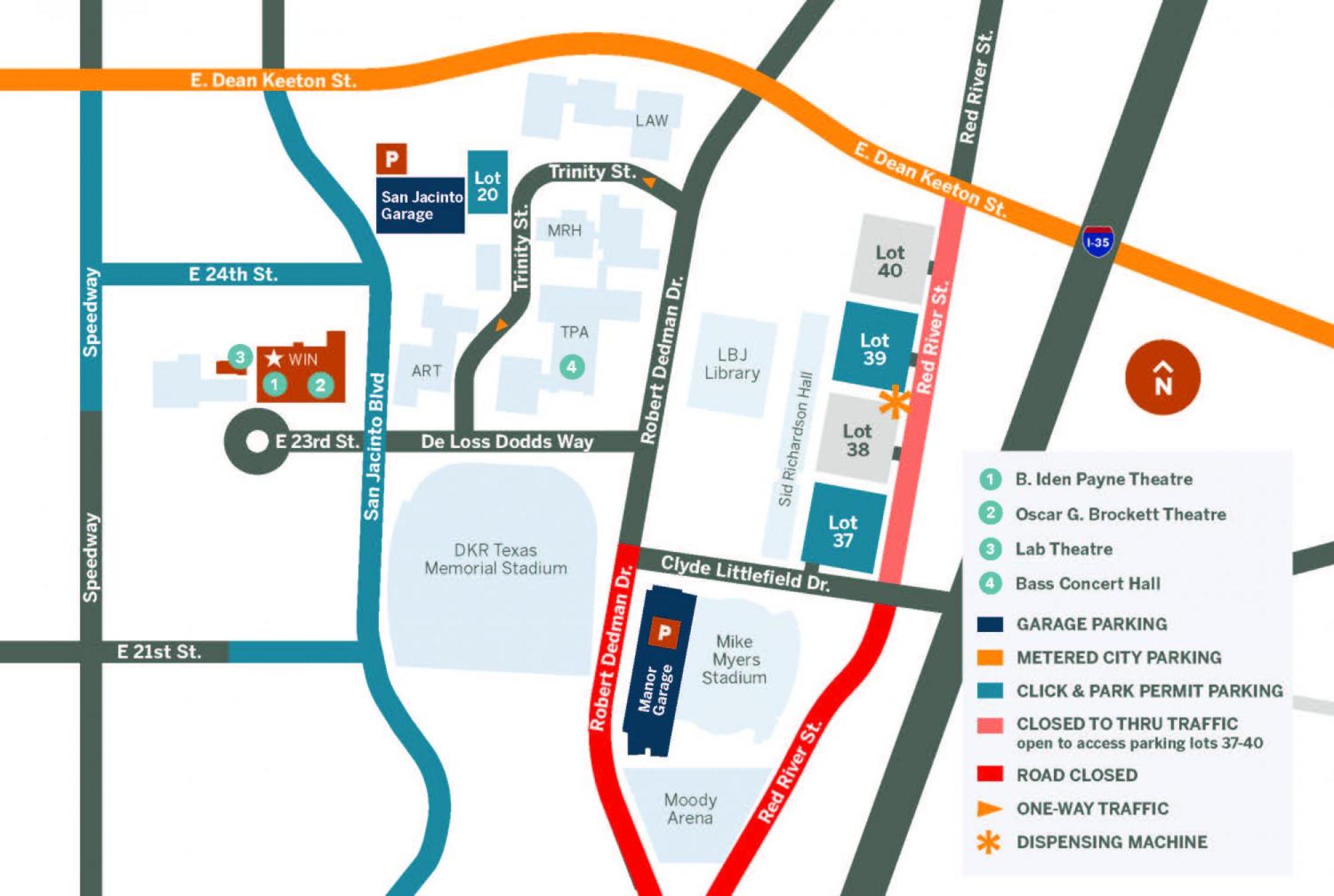 map of winship parking area