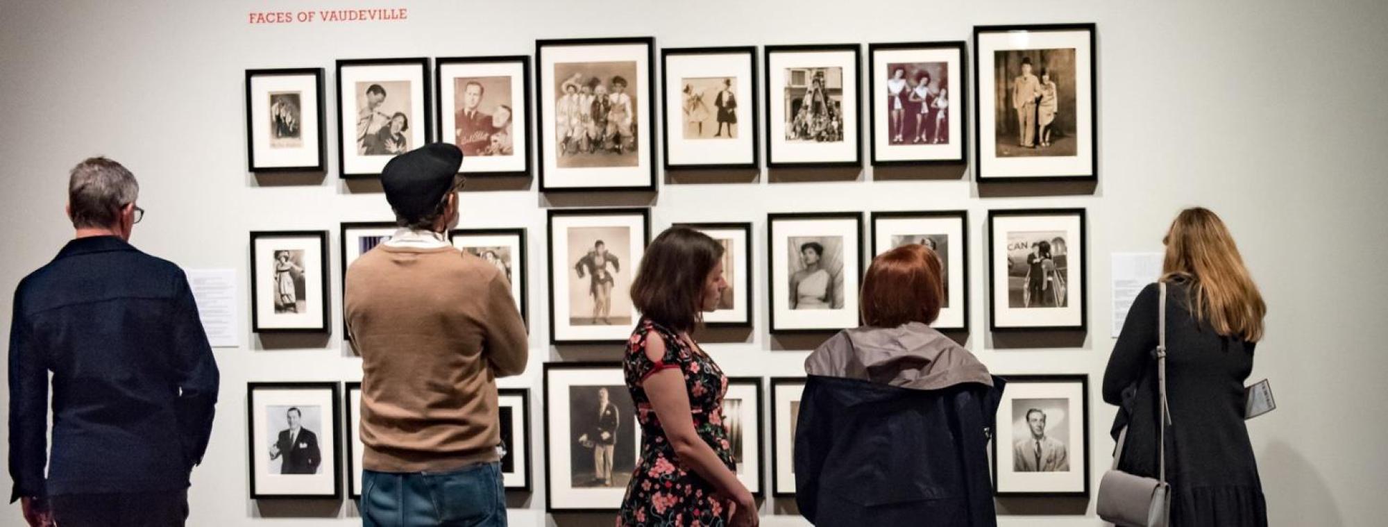 people viewing exhibit