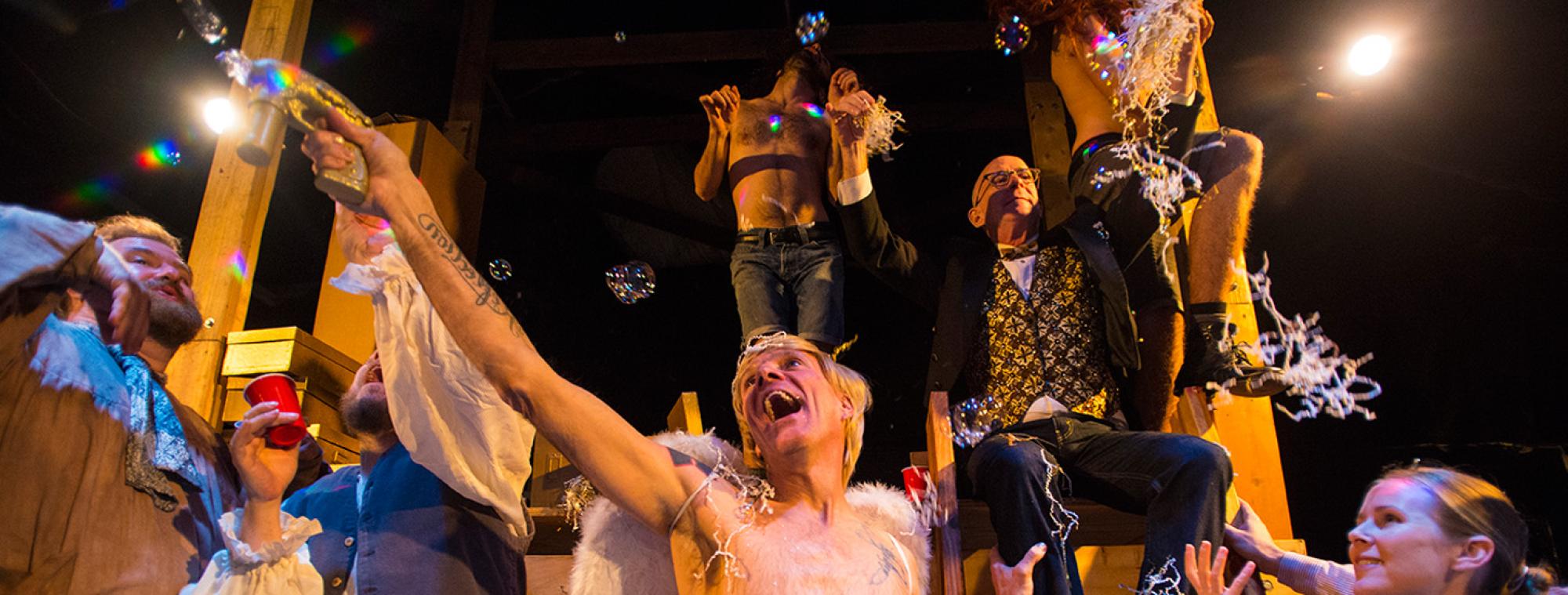 Fixing Timon of Athens by Kirk Lynn; Photo: Bret Brookshire Fixing Shakespeare banner