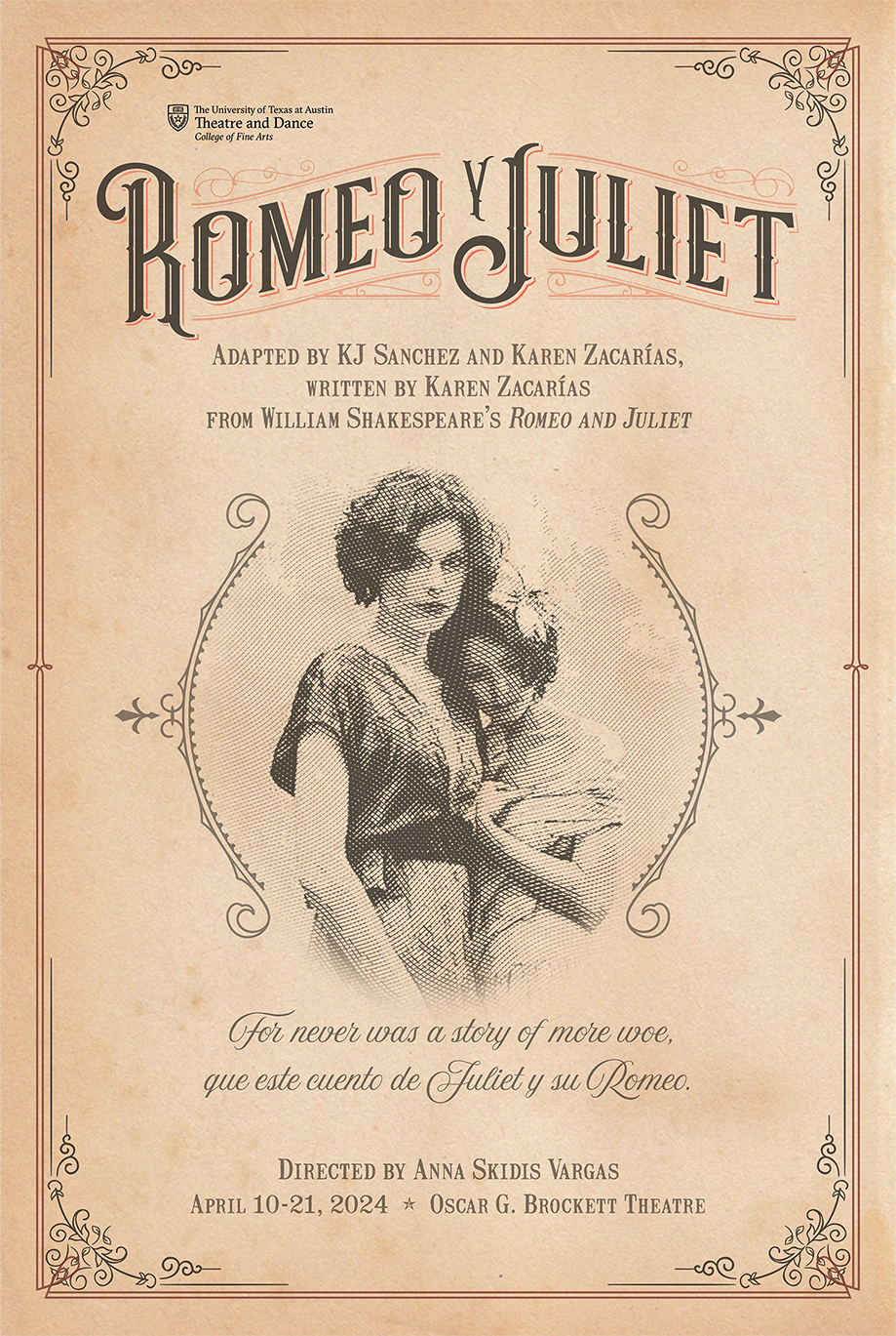 sepia toned graphic romeo and juliet with two women