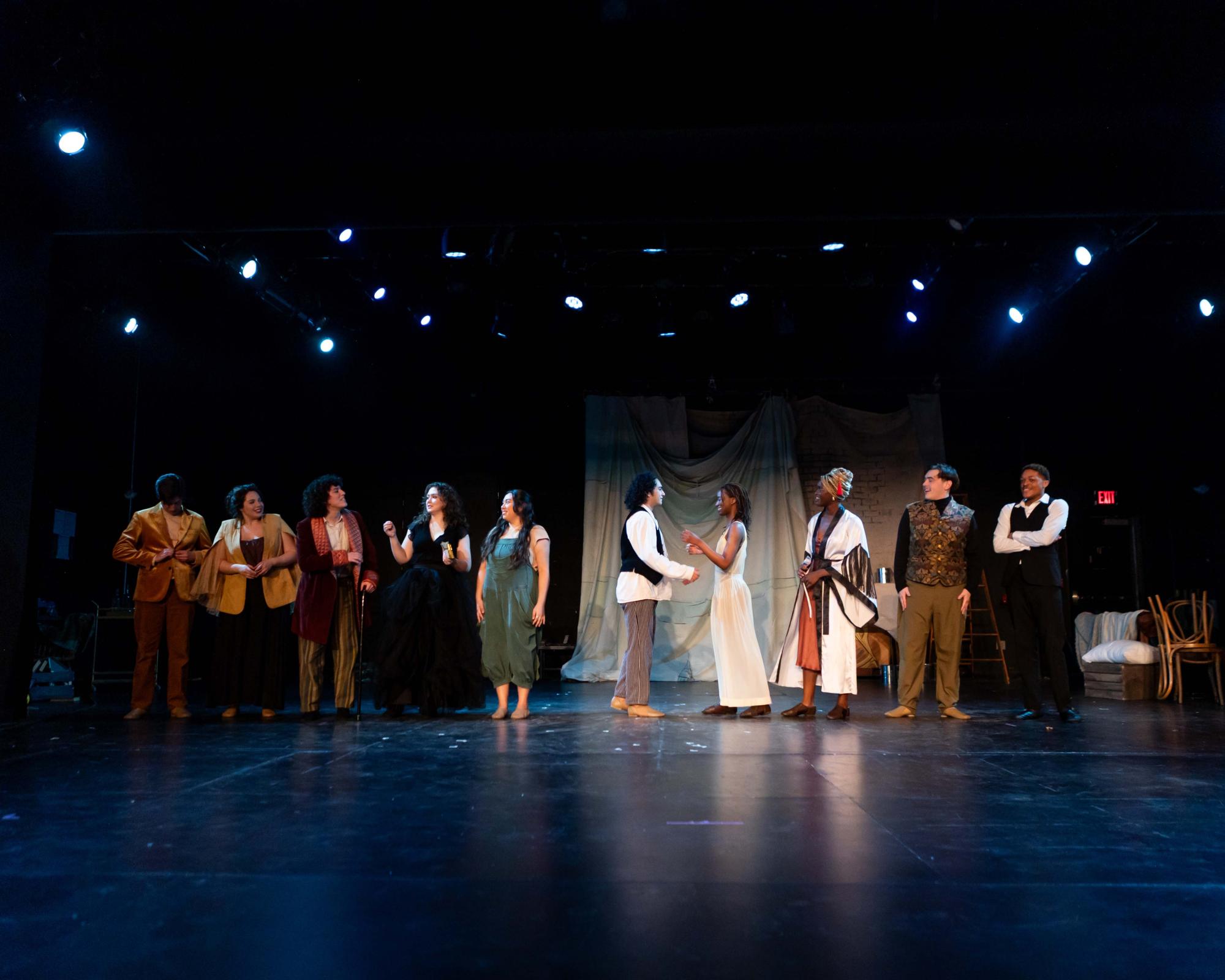 The play is falling away. Who stands before us in one line is no longer the characters of The Seagull or Once in a Hundred Years. It is instead the actors themselves, but the play - the play still goes on...