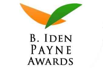 B. Iden Payne Awards graphic with a gold semi-circle and a green semi-circle forming what looks like a bird
