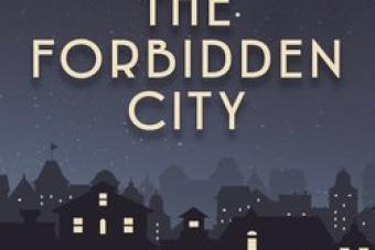 animated graphic of a city skyline at night with the words "The Forbidden City" layered over it