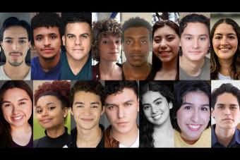 Headshots for the 15 actors performing in Romeo y Juliet