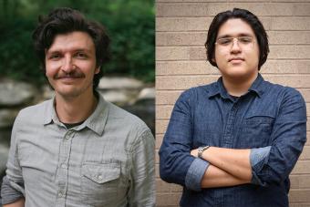 Headshots for Ph.D. candidate Khristián Méndez Aguirre and undergraduate student Demian Chavez Galvan