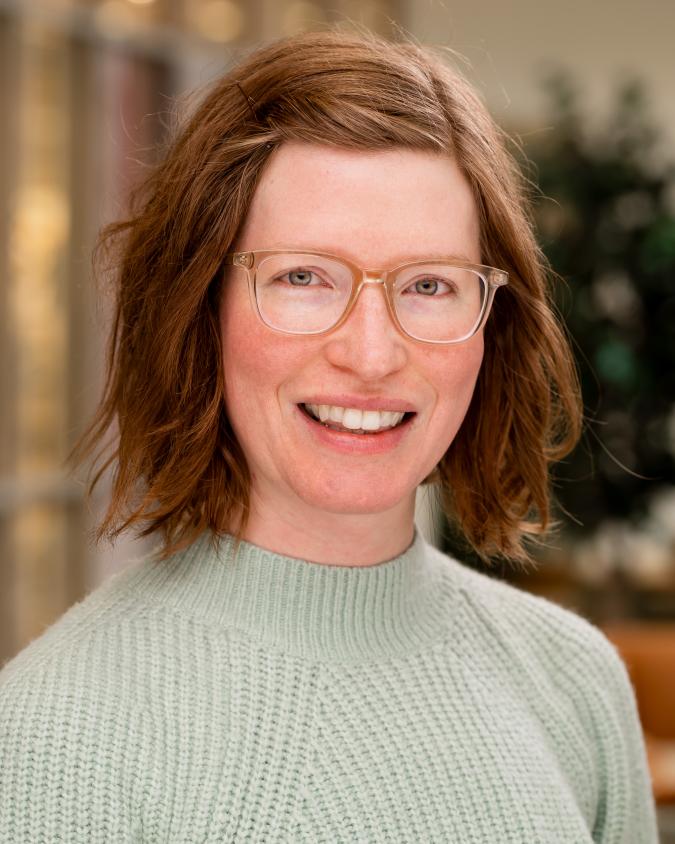 Headshot for Dr. Rachel Merrill Moss, researcher, performer and Assistant Professor in Theatre History